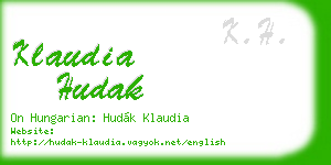 klaudia hudak business card