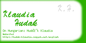 klaudia hudak business card